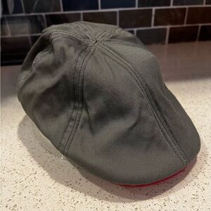 Stetson Army Green Red Driver Ivy Peaky Cap Hat L
